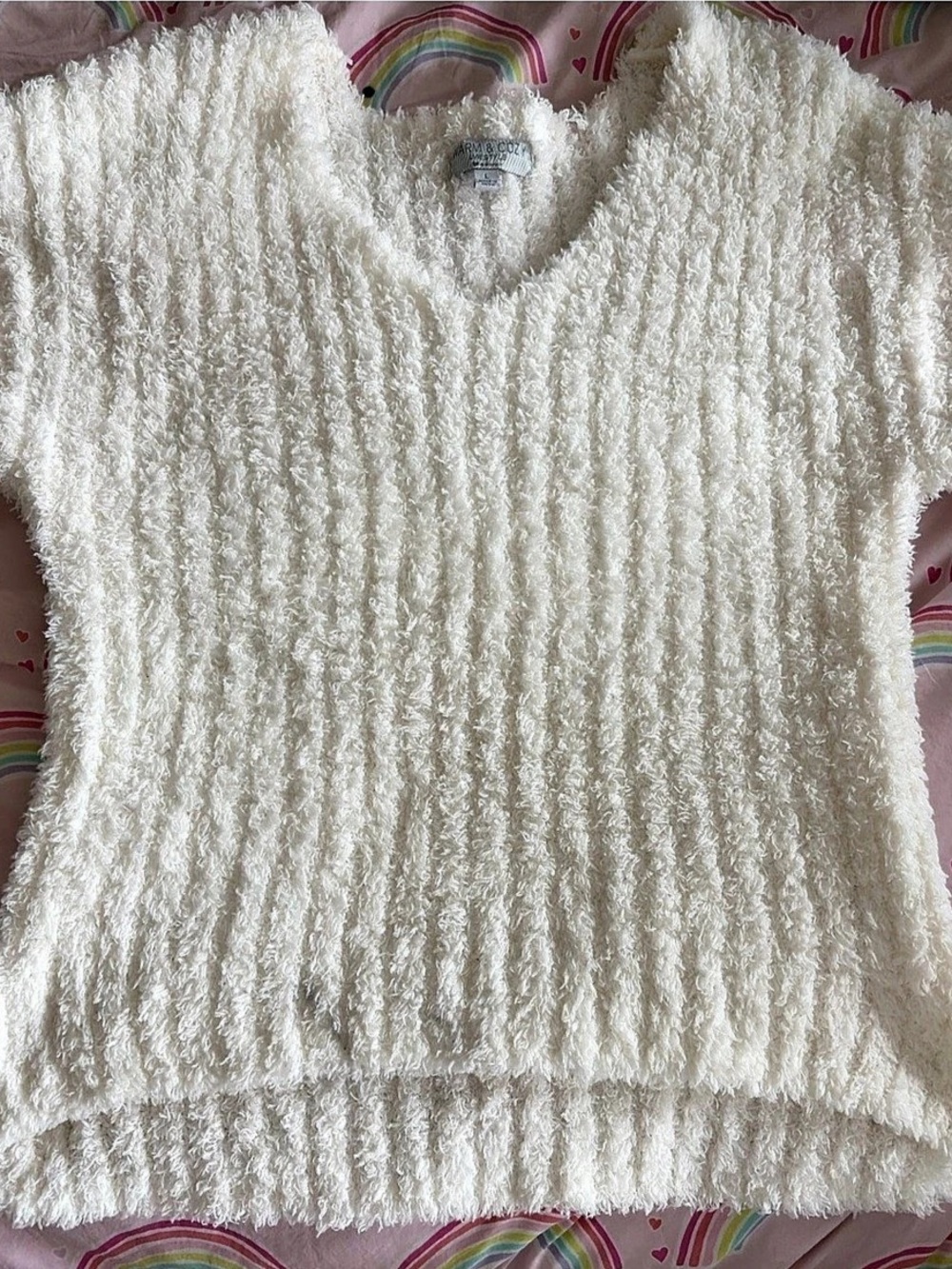 Barefoot Dreams CozyChic Ultra Lite V-Neck Pullover White
